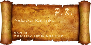 Poduska Katinka névjegykártya